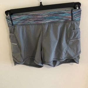 Athleta Girl EUC grey and rainbow shorts